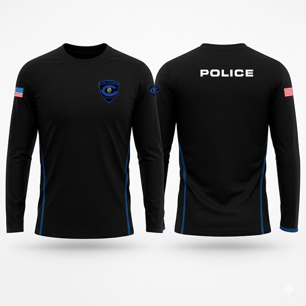 Long Sleeve Performance Shirt, Colcord Police Dept, , Teamtime, Team time, sublimation, custom sports apparel, team uniforms, spirit wear, spiritwear, sports uniforms, custom shirts, team store, custom team store, fundraiser sports, apparel fundraiser