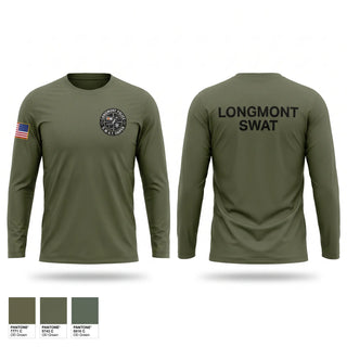 Long Sleeve Performance Shirt, Longmont SWAT, Police, Teamtime, Team time, sublimation, custom sports apparel, team uniforms, spirit wear, spiritwear, sports uniforms, custom shirts, team store, custom team store, fundraiser sports, apparel fundraiser