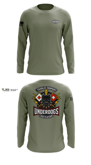 Long Sleeve Performance Shirt, C co 2nd plt Underdogs, Army, Teamtime, Team time, sublimation, custom sports apparel, team uniforms, spirit wear, spiritwear, sports uniforms, custom shirts, team store, custom team store, fundraiser sports, apparel fundraiser