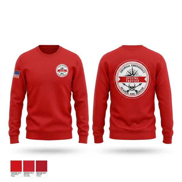 Crew Neck Sweatshirt, Georgia emergency search and rescue, EMS/EMT, Teamtime, Team time, sublimation, custom sports apparel, team uniforms, spirit wear, spiritwear, sports uniforms, custom shirts, team store, custom team store, fundraiser sports, apparel fundraiser