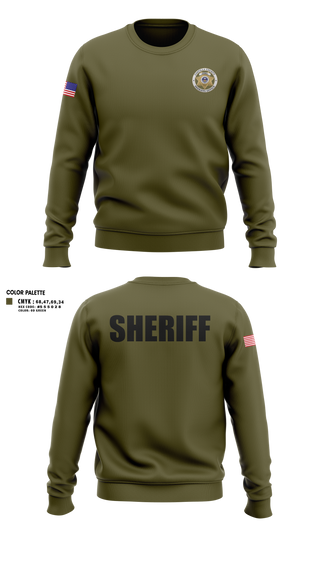 Crew Neck Sweatshirt, Costilla County Sheriff's Office, Police, Teamtime, Team time, sublimation, custom sports apparel, team uniforms, spirit wear, spiritwear, sports uniforms, custom shirts, team store, custom team store, fundraiser sports, apparel fundraiser