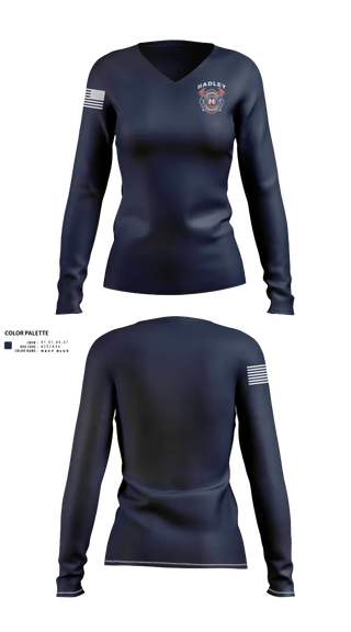 Womens Long Sleeve Vneck Shirt, Hadley Local 5486, Fire Department, Teamtime, Team time, sublimation, custom sports apparel, team uniforms, spirit wear, spiritwear, sports uniforms, custom shirts, team store, custom team store, fundraiser sports, apparel fundraiser