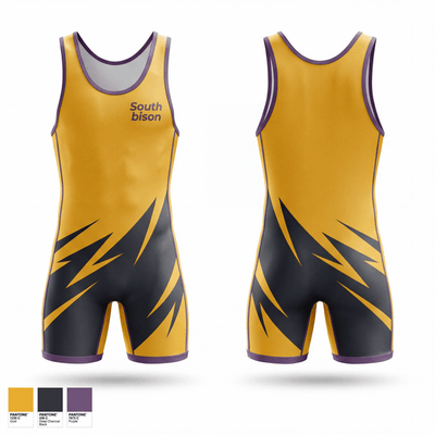 South bison 35645671 Wrestling Singlet - 1