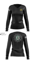 E CO 1-81 AR, 194th AR BDE 76383533 Women's Long Sleeve V-neck Shirt - 1