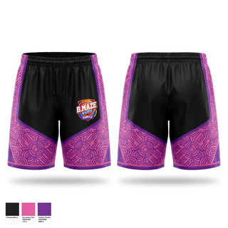 Mens Basketball Shorts, B Maze Family Elite, Women's Basketball, Teamtime, Team time, sublimation, custom sports apparel, team uniforms, spirit wear, spiritwear, sports uniforms, custom shirts, team store, custom team store, fundraiser sports, apparel fundraiser