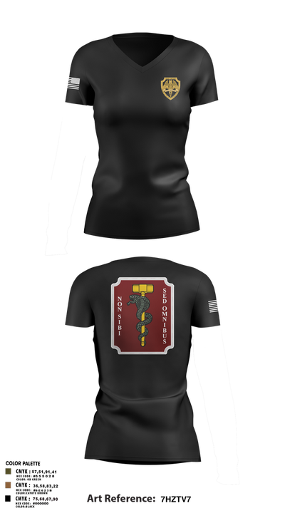 Hammer platoon, 566th MCAS 87088190 Women's Short Sleeve V-neck Shirt - 3