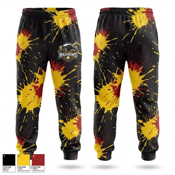 Sweatpants, Honey Badgers, Baseball, Teamtime, Team time, sublimation, custom sports apparel, team uniforms, spirit wear, spiritwear, sports uniforms, custom shirts, team store, custom team store, fundraiser sports, apparel fundraiser