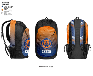 Gear Bag, North Point Middle School Cheer, Cheer, Teamtime, Team time, sublimation, custom sports apparel, team uniforms, spirit wear, spiritwear, sports uniforms, custom shirts, team store, custom team store, fundraiser sports, apparel fundraiser