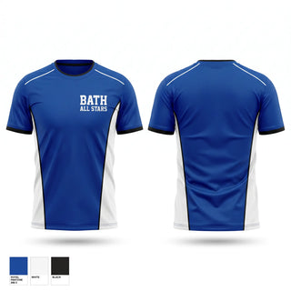 Soft Poly Tee Cotton Like Feel, Bath All Stars, Baseball, Teamtime, Team time, sublimation, custom sports apparel, team uniforms, spirit wear, spiritwear, sports uniforms, custom shirts, team store, custom team store, fundraiser sports, apparel fundraiser