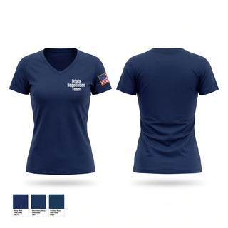 Womens Short Sleeve Vneck Shirt, Crisis Negotiation Team, Police, Teamtime, Team time, sublimation, custom sports apparel, team uniforms, spirit wear, spiritwear, sports uniforms, custom shirts, team store, custom team store, fundraiser sports, apparel fundraiser
