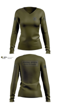 Federal bureau of prions Women's Long Sleeve V-neck Shirt - 4