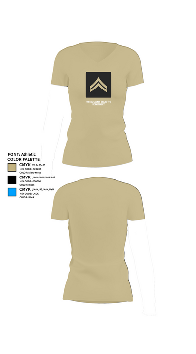 Wayne County Sheriff’s Department 8145507 Women's Short Sleeve V-neck Shirt - 80