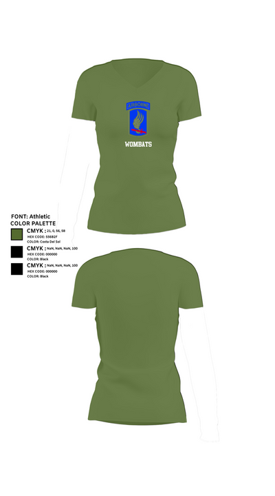 Wombats 19106306 Women's Short Sleeve V-neck Shirt - 44