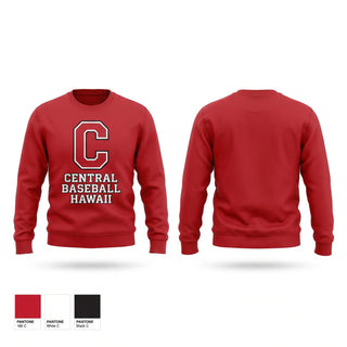 Crew Neck Sweatshirt, Central Baseball Hawaii, Baseball, Teamtime, Team time, sublimation, custom sports apparel, team uniforms, spirit wear, spiritwear, sports uniforms, custom shirts, team store, custom team store, fundraiser sports, apparel fundraiser