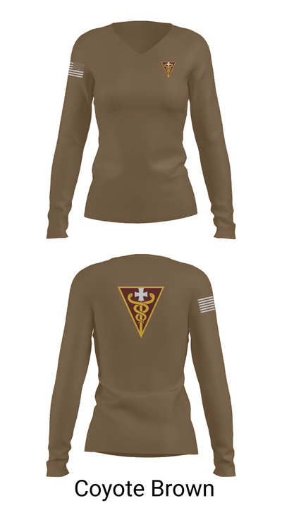 3D THEATER MEDICAL COMMAND 14799833 Women's Long Sleeve V-neck Shirt - 17