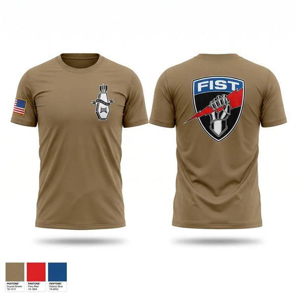 Old School Cotton Feel Shirt, 2-7IN FIST, Army, Teamtime, Team time, sublimation, custom sports apparel, team uniforms, spirit wear, spiritwear, sports uniforms, custom shirts, team store, custom team store, fundraiser sports, apparel fundraiser