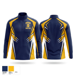 Quarter Zip Jacket, RHAM RAPTORS, Wrestling, Teamtime, Team time, sublimation, custom sports apparel, team uniforms, spirit wear, spiritwear, sports uniforms, custom shirts, team store, custom team store, fundraiser sports, apparel fundraiser