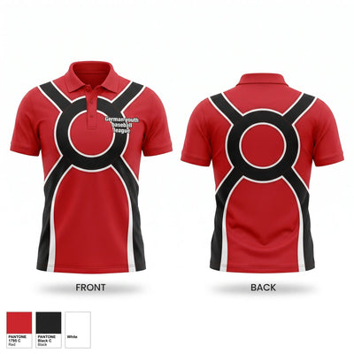 German youth baseball league Short Sleeve Performance Polo - 1
