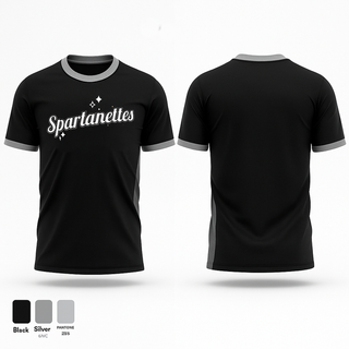 Old School Cotton Feel Shirt, Shade Spartanettes (not cheer we are dance team), Cheer, Teamtime, Team time, sublimation, custom sports apparel, team uniforms, spirit wear, spiritwear, sports uniforms, custom shirts, team store, custom team store, fundraiser sports, apparel fundraiser