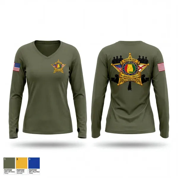 Womens Long Sleeve Vneck Shirt, Bruiser Shift, Police, Teamtime, Team time, sublimation, custom sports apparel, team uniforms, spirit wear, spiritwear, sports uniforms, custom shirts, team store, custom team store, fundraiser sports, apparel fundraiser