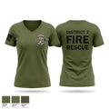 District 7 Women's Short Sleeve V-neck Shirt - 1