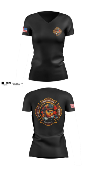 Womens Short Sleeve Vneck Shirt, Tour 4, Fire Department, Teamtime, Team time, sublimation, custom sports apparel, team uniforms, spirit wear, spiritwear, sports uniforms, custom shirts, team store, custom team store, fundraiser sports, apparel fundraiser