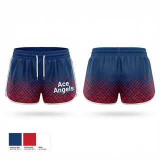Womens Shorts, Ace Angels, Women's Volleyball, Teamtime, Team time, sublimation, custom sports apparel, team uniforms, spirit wear, spiritwear, sports uniforms, custom shirts, team store, custom team store, fundraiser sports, apparel fundraiser
