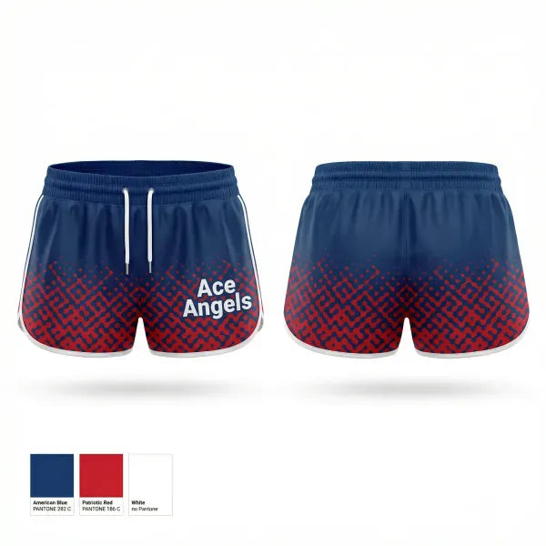 Womens Shorts, Ace Angels, Women's Volleyball, Teamtime, Team time, sublimation, custom sports apparel, team uniforms, spirit wear, spiritwear, sports uniforms, custom shirts, team store, custom team store, fundraiser sports, apparel fundraiser