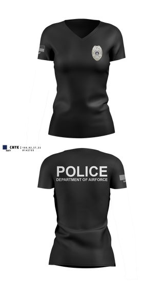 Womens Short Sleeve Vneck Shirt, DEPARTMENT OF AIRFORCE, Police, Teamtime, Team time, sublimation, custom sports apparel, team uniforms, spirit wear, spiritwear, sports uniforms, custom shirts, team store, custom team store, fundraiser sports, apparel fundraiser