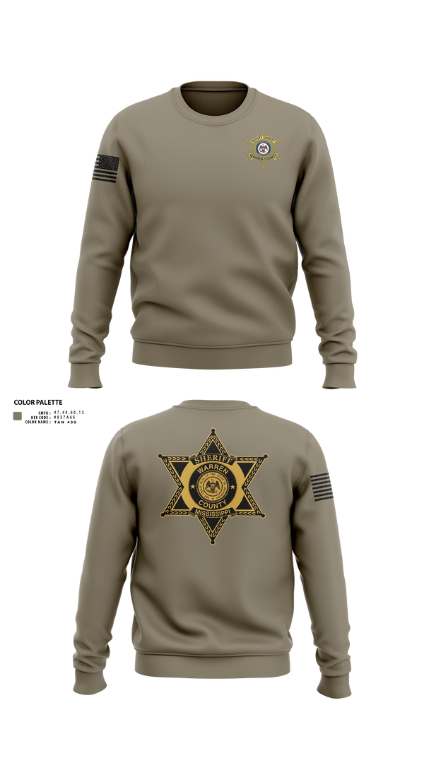 Crew Neck Sweatshirt, Warren County Sheriff Office, Police, Teamtime, Team time, sublimation, custom sports apparel, team uniforms, spirit wear, spiritwear, sports uniforms, custom shirts, team store, custom team store, fundraiser sports, apparel fundraiser