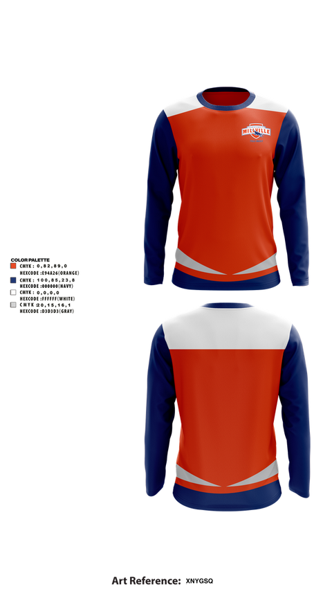 Long Sleeve Performance Shirt, Millville Thunderbolts Field Hockey, Field Hockey, Teamtime, Team time, sublimation, custom sports apparel, team uniforms, spirit wear, spiritwear, sports uniforms, custom shirts, team store, custom team store, fundraiser sports, apparel fundraiser