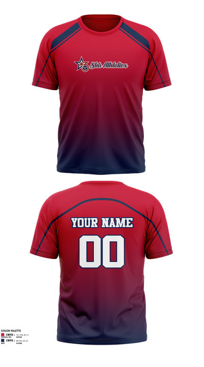 Three Star Athletics 38961793 Short Sleeve Performance Shirt - 1