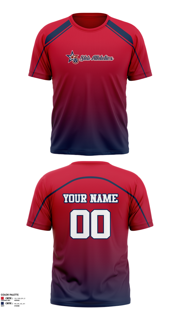 Short Sleeve Performance Shirt, Three Star Athletics, Baseball, Teamtime, Team time, sublimation, custom sports apparel, team uniforms, spirit wear, spiritwear, sports uniforms, custom shirts, team store, custom team store, fundraiser sports, apparel fundraiser