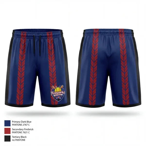 Athletic Shorts With Pockets, Fireworks, Softball, Teamtime, Team time, sublimation, custom sports apparel, team uniforms, spirit wear, spiritwear, sports uniforms, custom shirts, team store, custom team store, fundraiser sports, apparel fundraiser