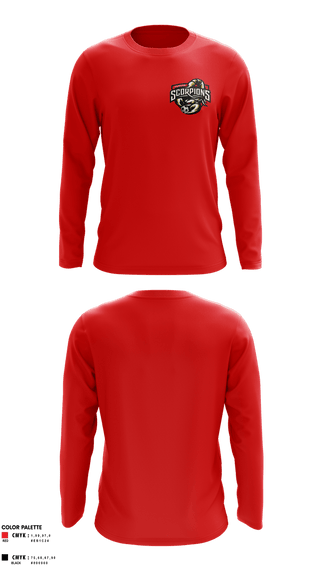 Long Sleeve Performance Shirt, Lexington Scorpions, Men's Soccer, Teamtime, Team time, sublimation, custom sports apparel, team uniforms, spirit wear, spiritwear, sports uniforms, custom shirts, team store, custom team store, fundraiser sports, apparel fundraiser