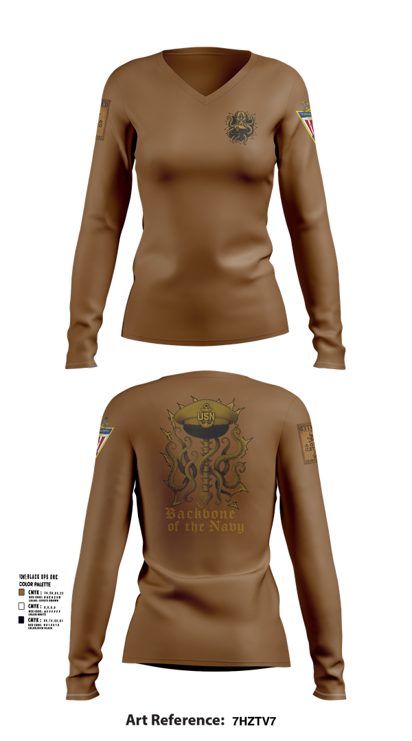 Womens Long Sleeve Vneck Shirt, NAS Patuxent River, , Teamtime, Team time, sublimation, custom sports apparel, team uniforms, spirit wear, spiritwear, sports uniforms, custom shirts, team store, custom team store, fundraiser sports, apparel fundraiser