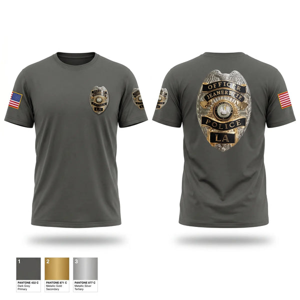 Old School Cotton Feel Shirt, Jeanerette Police Department, Police, Teamtime, Team time, sublimation, custom sports apparel, team uniforms, spirit wear, spiritwear, sports uniforms, custom shirts, team store, custom team store, fundraiser sports, apparel fundraiser