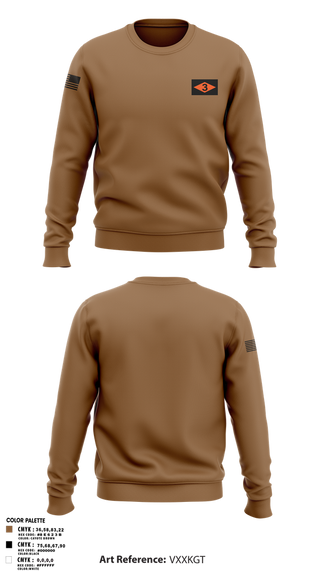 Crew Neck Sweatshirt, 3rd battalion 75th ranger regiment, Army, Teamtime, Team time, sublimation, custom sports apparel, team uniforms, spirit wear, spiritwear, sports uniforms, custom shirts, team store, custom team store, fundraiser sports, apparel fundraiser