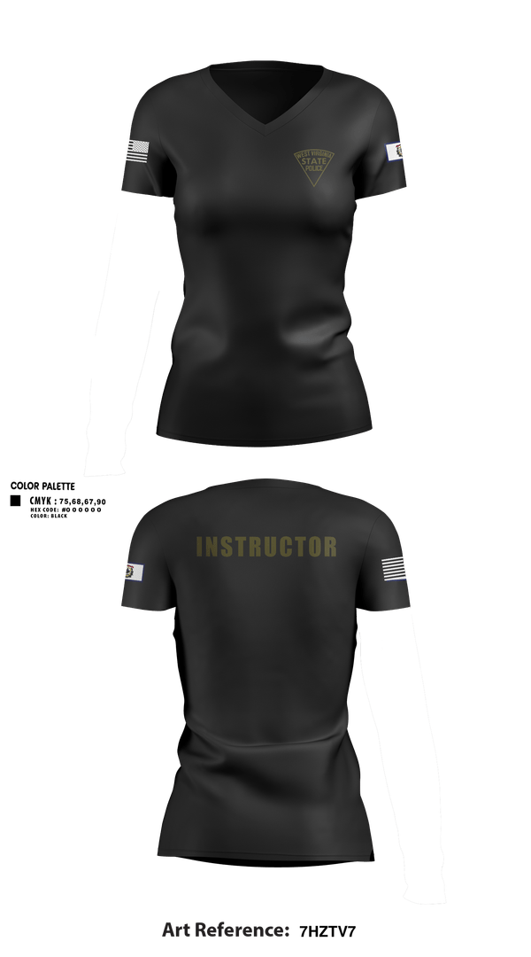 Womens Short Sleeve Vneck Shirt, State Police, Police, Teamtime, Team time, sublimation, custom sports apparel, team uniforms, spirit wear, spiritwear, sports uniforms, custom shirts, team store, custom team store, fundraiser sports, apparel fundraiser