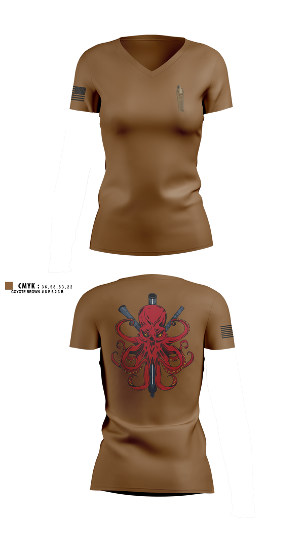 Womens Short Sleeve Vneck Shirt, Kraken, Army, Teamtime, Team time, sublimation, custom sports apparel, team uniforms, spirit wear, spiritwear, sports uniforms, custom shirts, team store, custom team store, fundraiser sports, apparel fundraiser