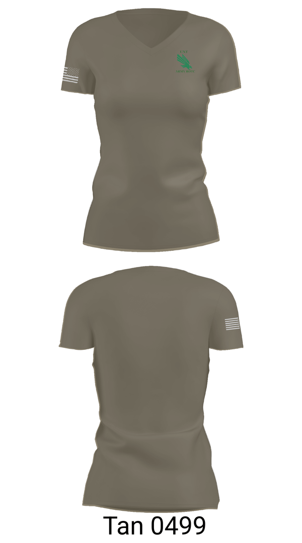 Womens Short Sleeve Vneck Shirt, UNT Army ROTC, Army, Teamtime, Team time, sublimation, custom sports apparel, team uniforms, spirit wear, spiritwear, sports uniforms, custom shirts, team store, custom team store, fundraiser sports, apparel fundraiser