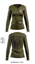 Cayce Police K9 35627395 Women's Long Sleeve V-neck Shirt - 102