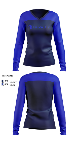 Womens Long Sleeve Vneck Shirt, Duratex, , Teamtime, Team time, sublimation, custom sports apparel, team uniforms, spirit wear, spiritwear, sports uniforms, custom shirts, team store, custom team store, fundraiser sports, apparel fundraiser