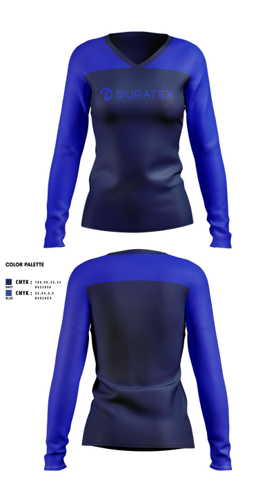 Duratex Women's Long Sleeve V-neck Shirt - 1