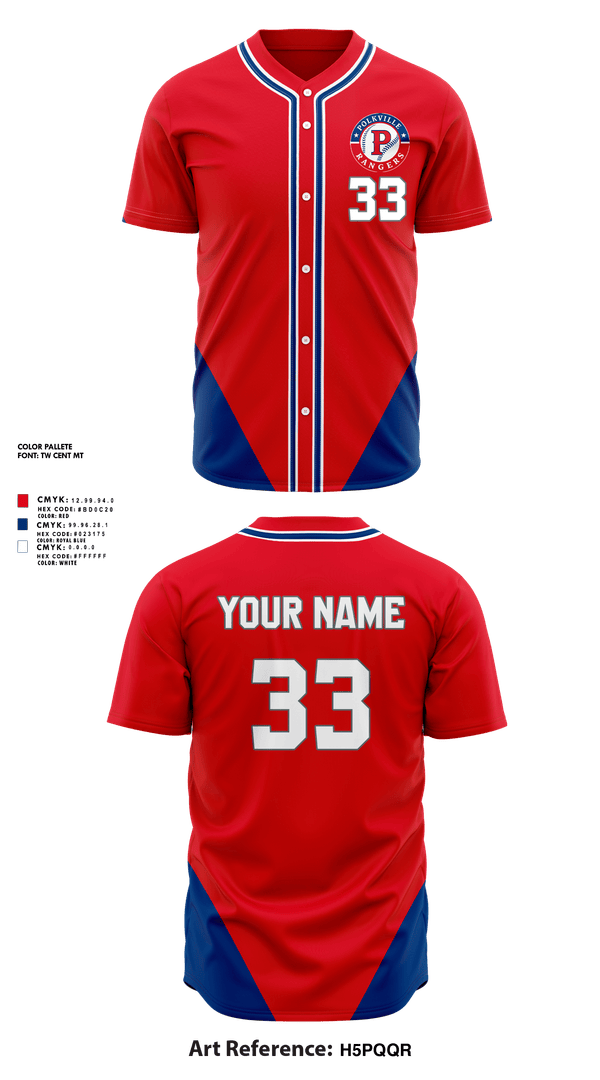 Full Button Baseball Jersey, Polkville Rangers, Baseball, Teamtime, Team time, sublimation, custom sports apparel, team uniforms, spirit wear, spiritwear, sports uniforms, custom shirts, team store, custom team store, fundraiser sports, apparel fundraiser