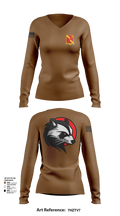 3-27 68507802 Women's Long Sleeve V-neck Shirt - 103