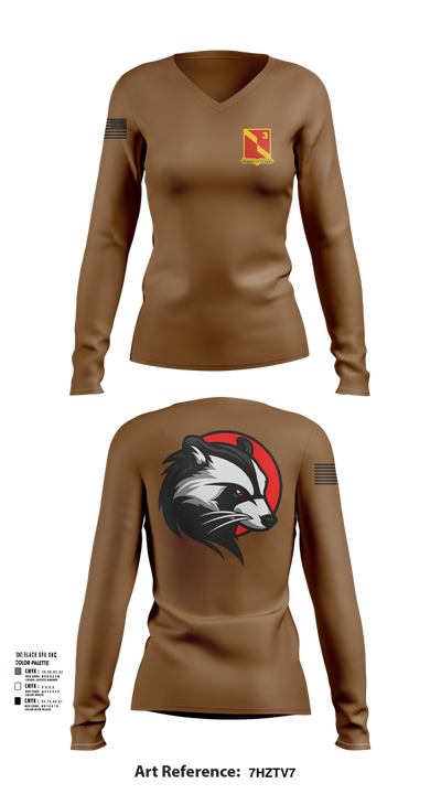 3-27 68507802 Women's Long Sleeve V-neck Shirt - 103