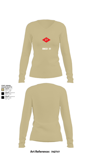 Womens Long Sleeve Vneck Shirt, NMCB  27, Navy, Teamtime, Team time, sublimation, custom sports apparel, team uniforms, spirit wear, spiritwear, sports uniforms, custom shirts, team store, custom team store, fundraiser sports, apparel fundraiser