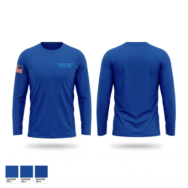 Long Sleeve Performance Shirt, Christopher Newport University Police, Police, Teamtime, Team time, sublimation, custom sports apparel, team uniforms, spirit wear, spiritwear, sports uniforms, custom shirts, team store, custom team store, fundraiser sports, apparel fundraiser
