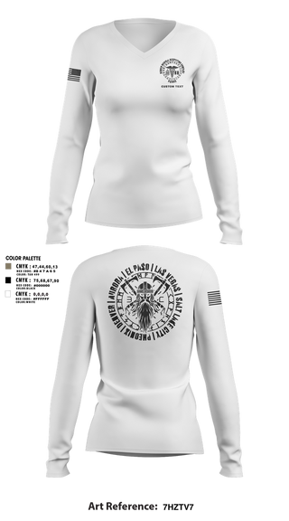 Womens Long Sleeve Vneck Shirt, Denver MRCO, , Teamtime, Team time, sublimation, custom sports apparel, team uniforms, spirit wear, spiritwear, sports uniforms, custom shirts, team store, custom team store, fundraiser sports, apparel fundraiser